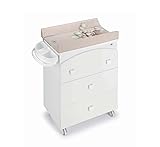 3-in-1 Wickelkommode mit Baby-Badewanne Arco | Mehr Farben verfügbar, Farbe:Weiß