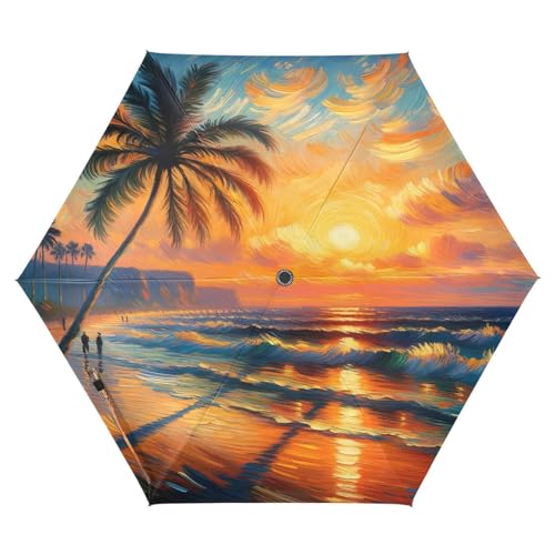 Parapluie coupe-vent orange en fibre de verre contre les baleines cassées