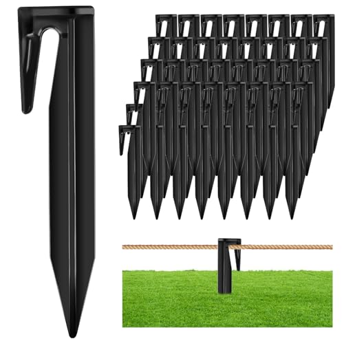 Muyohix 150 Piezas Piquetas de Fijación para Cables Delimitadores del Robot Cortacésped, Piquetas Cortacesped, Estacas para Robot Cortacésped, Clavos Soporte para Cables para Cortacésped