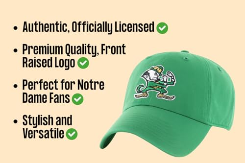 Gorra béisbol verde Universidad Notre Dame ajustable miniatura 5