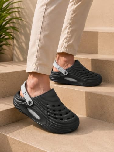 Image of Men's Clogs Mules for Men & Boys - CreamComfortable, Lightweight, Non-Slip, Waterproof, Stylish, Classic, Casual, Everyday Mules