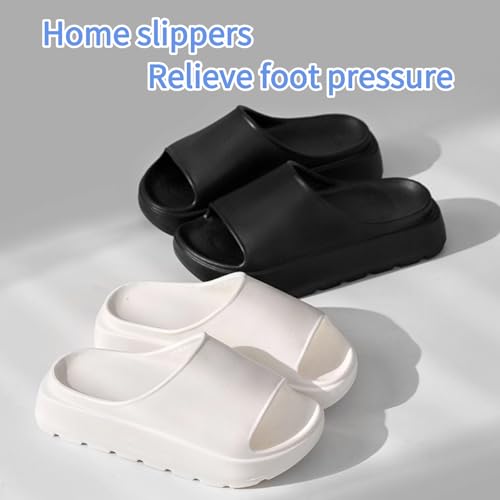 Women's Cloud Pillow Slides Thick Sole Open-Toe Sandals Non-Slip Slippers for Indoor & Outdoor3