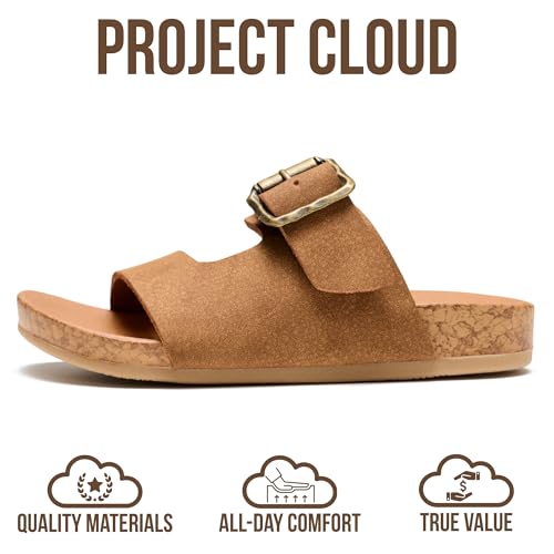 Image of Project Cloud Girls Sandals - Adjustable Buckle Girls Slides with Plush and Soft Insole Kids Sandals - Non-Slip and Lightweight Slides for Kids