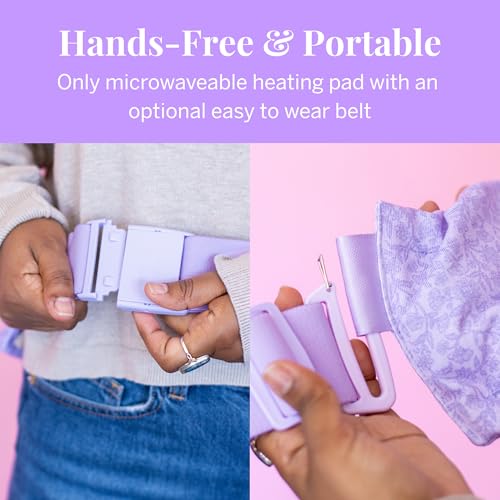 Image of Pixie Microwavable Heating Pad for Period Cramps - Flaxseed & Lavender Weighted Wearable Hot & Cold Reusable TheraPad Waist Belt for Menstrual Cramp Pain Relief, Lower Back, Stomach & Feminine Care