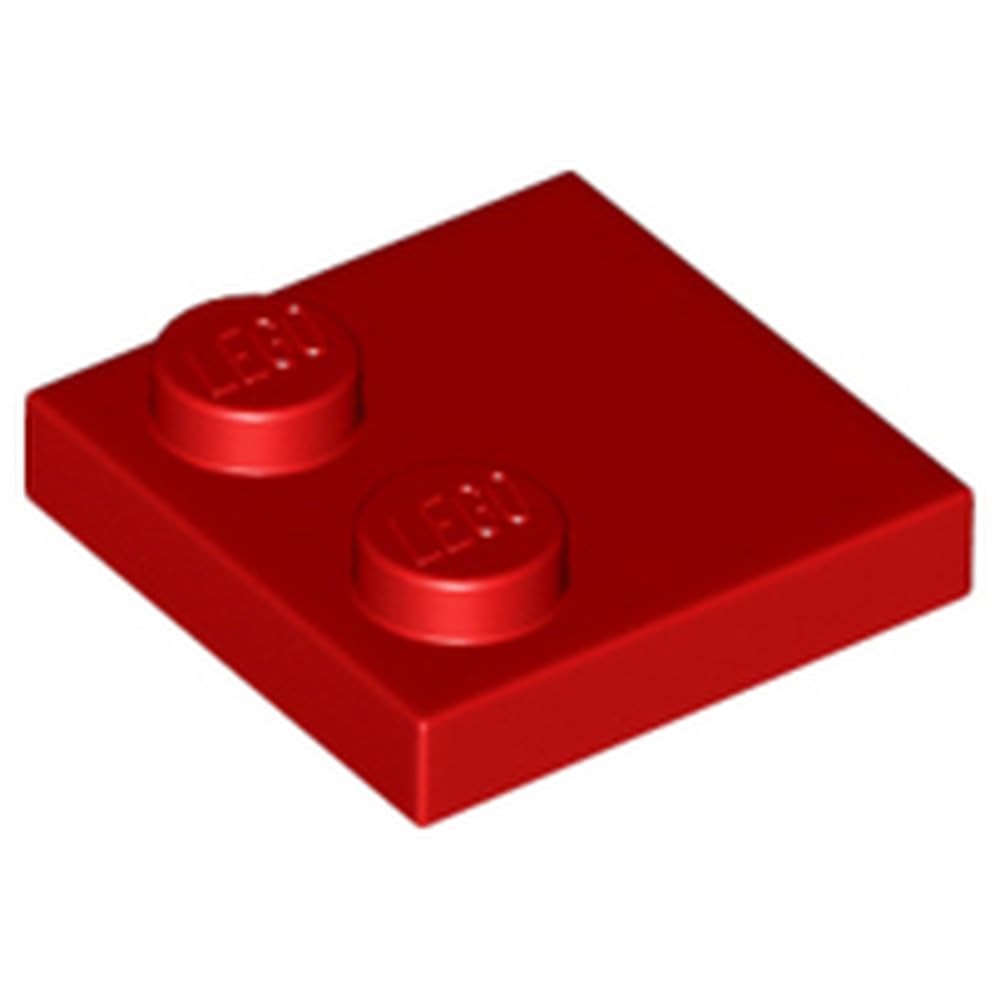 LEGO Tile 2 x 2, Modified with Studs on Edge, Part 33909 (Red, 50, count) โ image 1