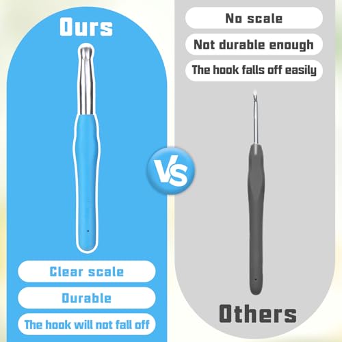 Image of Crochet Hook, 10.0 mm Ergonomic Crochet Hook, Crochet Needles, Ergonomic Handle, Knitting Needles with Soft Handle Beginners and Experienced Crochet Hobbyists (10.0 mm)
