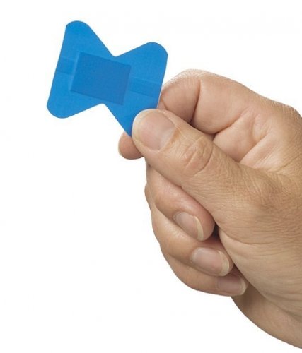 Lot de 25 pansements détectables pour le bout des doigts - 72 x 45 mm - Pansements détectables pour l'industrie alimentaire