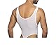 FakeFace Herren Bodysuit Spitze Unterhemd Mesh Sexy Shirt Tops Transparent Ärmellose Stringbody Overall Dessous Männer Body Einteiler Schlafanzug Erotik Unterwäsche (Weiß, L)