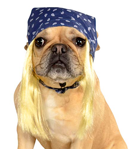 Rubie's Bandana with Hair for Pets, Small to Medium