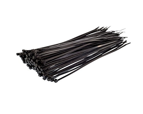Gocableties - Collier de Serrage en Nylon - 300 mm x 3,6 mm - Noir - Attache Câble Résistant aux UV - Serre-Câbles - Lot de 100 Pièces