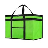 NZ home Isolierte Taschen für Lebensmittellieferung (2XL) Lebensmitteleinkauf Kühltasche, Pizza-Lieferung, heiße und kalte Catering-Tragetasche, wiederverwendbar, faltbar und strapazierfähig (grün)