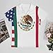 U.S. Canada Mexico Flags Men's Short Sleeve Polo Shirt Casual Athletic Collared Golf Tee Tops 5XL