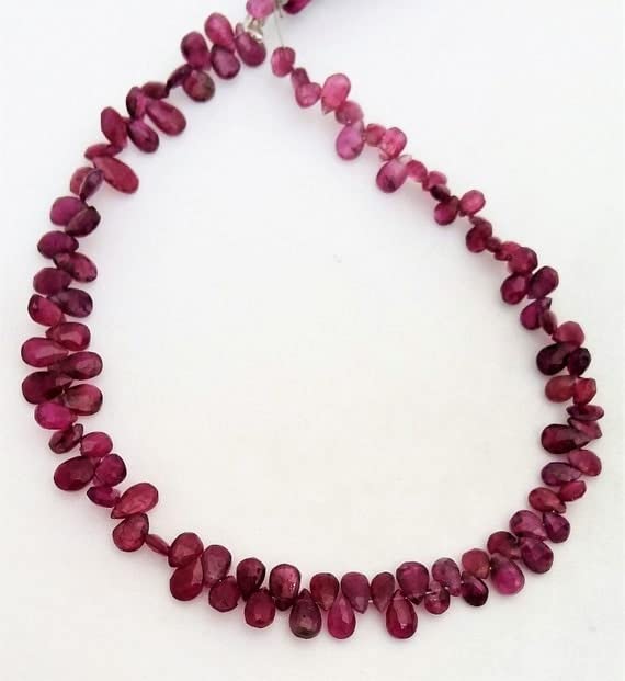Tourmaline rose LKBEADS en perles poires facettées pour offrir un bijou fait main