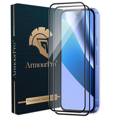 Image of ArmourPro Tempered Glass for Google Pixel 10A - 9H Anti Scratch Screen Protector, Edge to Edge Coverage, HD Clarity, Smooth Touch, Case Friendly | Black, Pack of 2