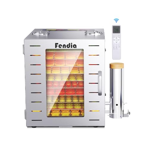 Food Dehydrator for Jerky, 10 Stainless Steel Trays, 1000W Fruit