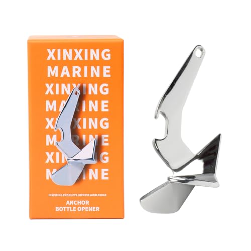 XINXING MARINE Apribottiglie a forma di ancora, in acciaio inox 316, a forma di barca, regalo per fidanzato, replica divertente