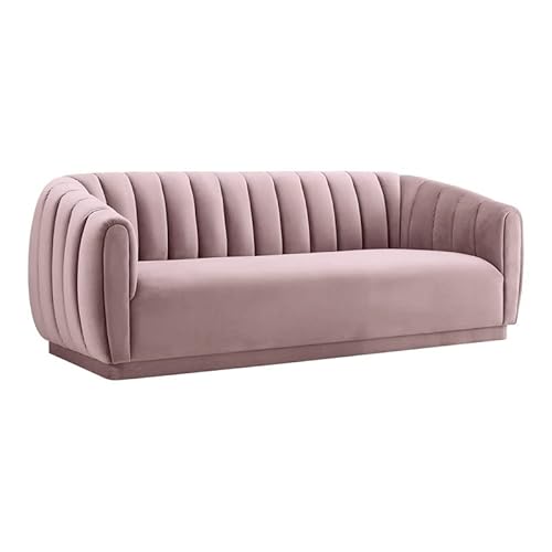 Tov Furniture Arno Collection Velvet Livingroom Sofa, Pink #TOP23