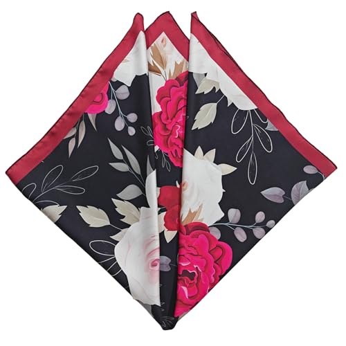 Image of Satin Silk Small Square Scarf for Women, Printed Soft and Comfy Neck Head Tie Scarf Bandana