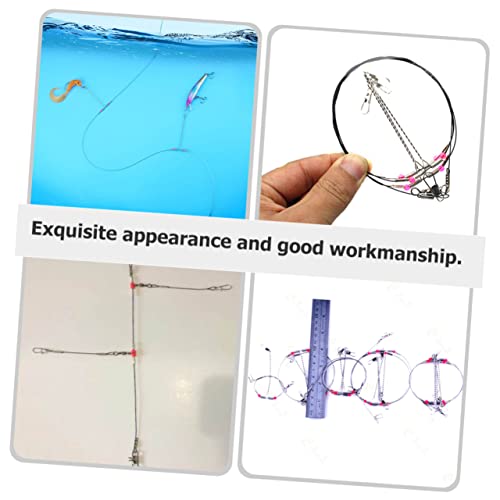 Set profesional de líneas de pesca 10 piezas acero inoxidable miniatura 3