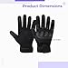 LUMINFLY Tactical Gloves XL, Full Finger, Black, Sweat-Absorbent, Fabric & Plastic for Outdoor Riding & Protection
