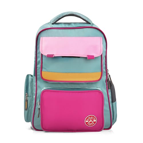 Image of 40L Laptop Backpack for Men & Women | Water-Resistant College Bag with Laptop Compartment (Up to 16 Inch) | Ergonomic Padded Straps | Multi-Compartments Travel Backpack | Aqua Green