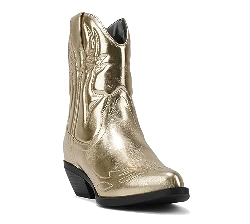 Image of Soda Women Cowgirl Cowboy Western Stitched Ankle Boots Pointed Toe Short Booties Rigging-S (Wide Fit Available)