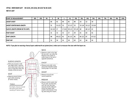 Nexgen Sh2217 Men's Orange And Silver Oxford Water-Resistant Rain Suit - Xxx-Large #TOP1