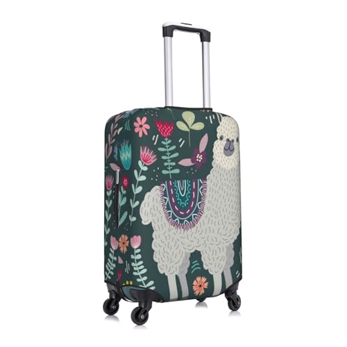 Flower Alpaca Print Luggage Suitcase Covers Elastic Washable Luggage Protector Luggage Covers For Suitcase3