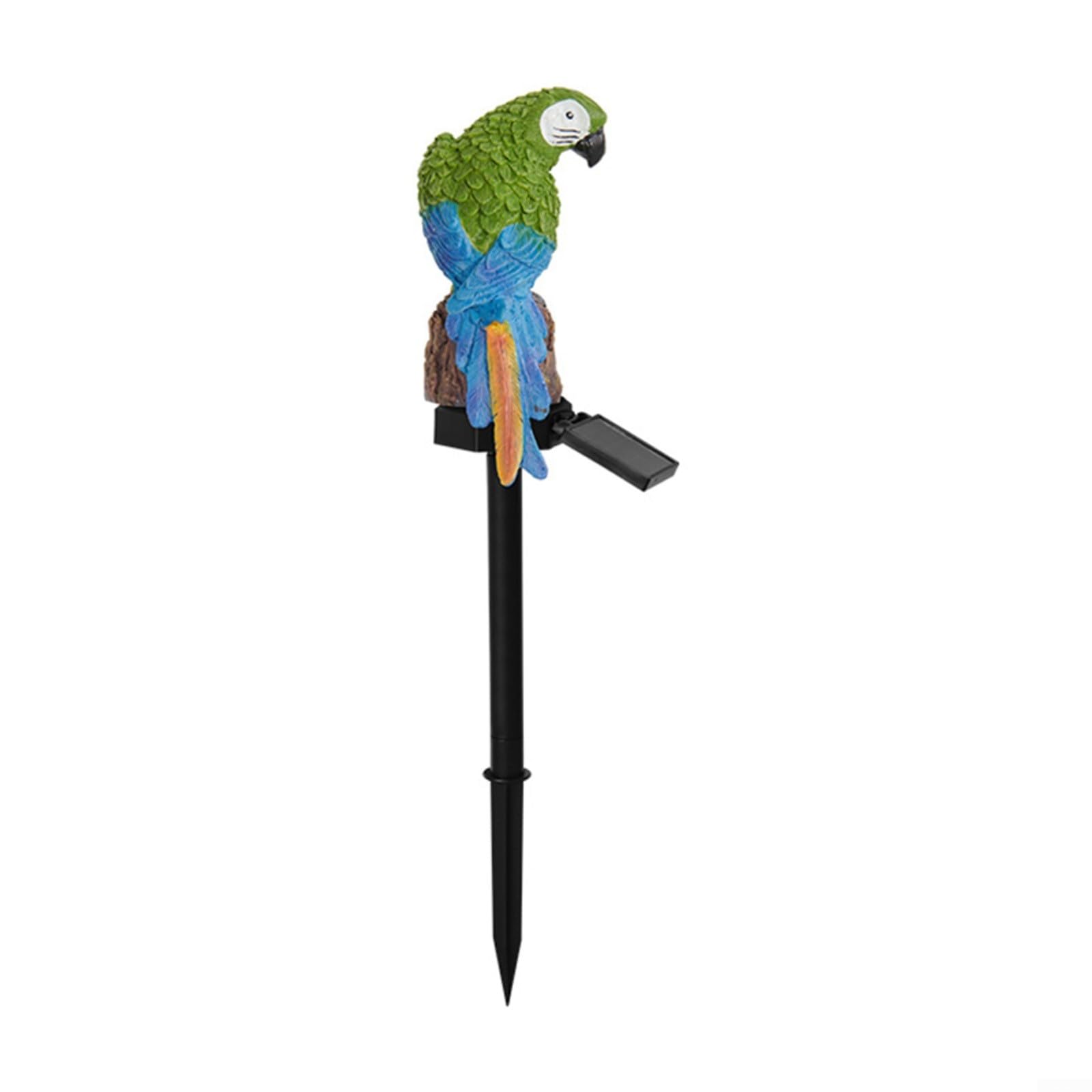 HOHOVYVY Solar Lights for Outdoor Garden, Solar Powered Garden LED Lights, Parrot, Animal, Lawn Ornament, Lamp