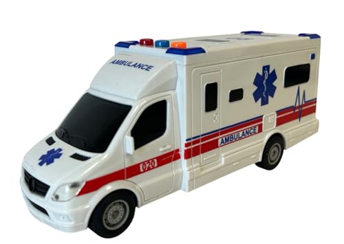 Regalo Perfetto per Piccoli Amanti dei Veicoli di Emergenza: Questa ambulanza per bambini è un regalo ideale per ogni occasione, come compleanni o festività. È perfetta per tutti i piccoli appassionati di veicoli di emergenza, che adoreranno ricreare scene di soccorso o semplicemente giocare con il movimento a frizione, i suoni realistici e le luci lampeggianti dell'ambulanza.