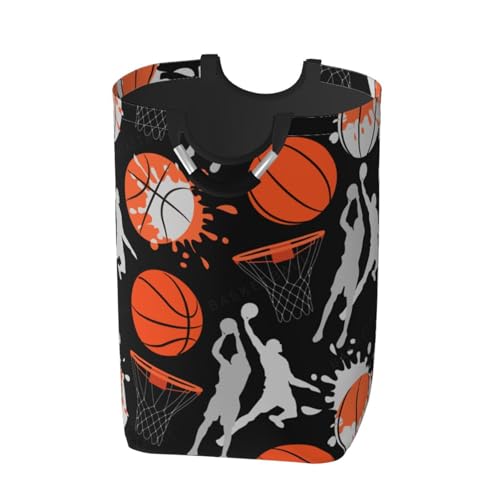 Gbuzozie Cesta de almacenamiento para ropa sucia con pelota de baloncesto deportiva, para el hogar, baño, dormitorio, guardería, 52 l Gbuzozie Cesta de almacenamiento para ropa sucia con pelota de baloncesto deportiva, para el hogar, baño, dormitorio, guardería, 52 l