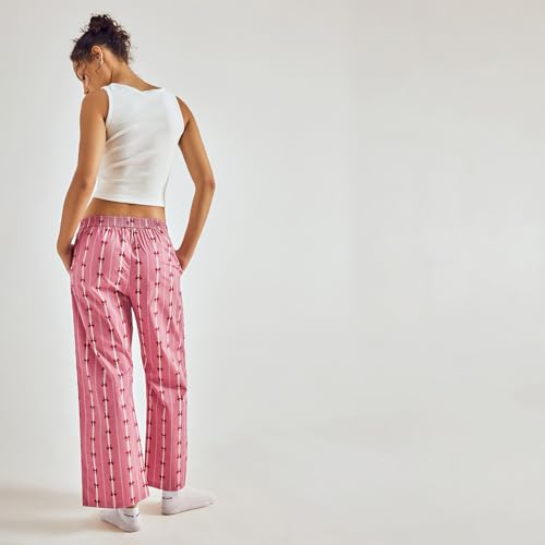 Image of Pepe Jeans Women's Printed Cotton Spandex Regular Fit Pyjama Bottoms | Comfortable Stretch Pyjama for Sleep & Lounge Wear | Soft Breathable Fabric | Elastic Waistband with Drawstring | All-Day Comfort