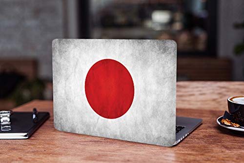 Image of Galaxsia Japanese Flag Vinyl Laptop Skin /Sticker /Cover /Decal Compatible for Any 15.6 Inches Laptop (Hp /Dell /Sony /Acer /Lenovo /Asus etc..) Or Notebook.