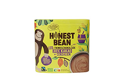 Honest Bean Bio Trinkschokolade, 30% Kakao + Cerealien, 400 g Cover