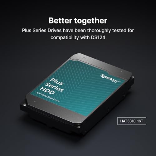 Synology DiskStation DS124 Network Attached Storage Drive (Black) - Image 4