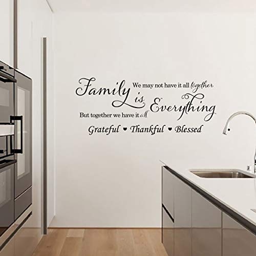 Decalmile Adesivi Murali Frasi e Scritte Family is...