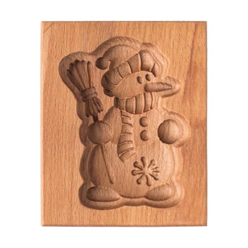 Cortadores Galletas Madera | Moldes 3D Tallados Fácil Uso | Herramienta Repostería Para Pan Dulce Gengibre Postres Caseros Festividades