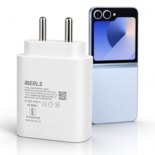 Image of 25W Pd 3A Type-C Super Fast Charging Adapter Compatible with Galaxy Z Flip 6 / Z Fold 7 / Z Flip 7 / Z Fold 6 / Z Flip 7 Fe /Tablet /Galaxy Watch- Charge Your Device with 25 Watt USB C Fast Charger- White