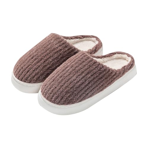 Pantuflas para mujer, lindas pantuflas peludas para mujer, para interiores, unisex, suaves, cómodas, para el hogar, con suela gruesa, zapatos casuales de moda, sólidas, ligeras, para dormitorio