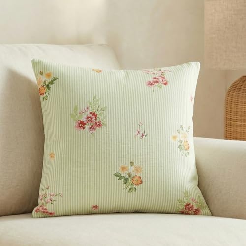 Image of haus & kinder Premium 100% Soft Cotton Digital Printed Decorative Butter Cream Cushion Covers for Sofa Living Room | Pack of 5 (16 Inch x 16 Inch)