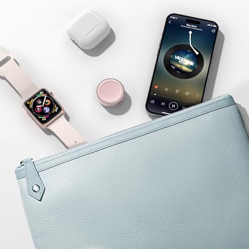 Image of Ruxely Magnetic Charger 5W for Apple Watch,Portable Wireless Fast iWatch Charger Adapter with USB C & iPhone Power Port,Short Apple Watch Charging Cable for iWatch Series 11 10 9 8,Ultra 3,42 /46 /44mm