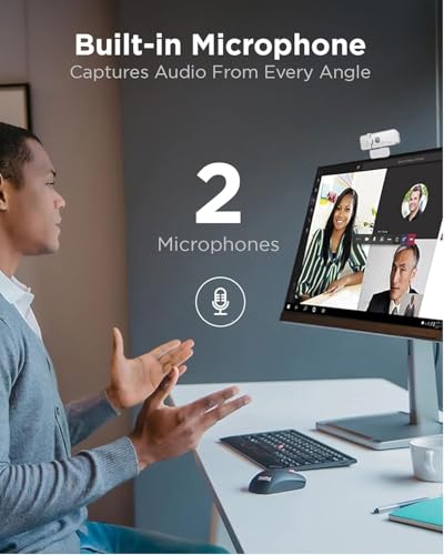 Len0v0 300 FHD Webcam with Full Stereo Dual Built-in mics | FHD 1080P 2.1 Megapixel CMOS Camera |Ultra-Wide 95° Lens, 4X Digital Zoom | 360... - Image 5