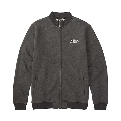 Indian Motorcycle Men's Colorblock Marl Zip Thru, Gray