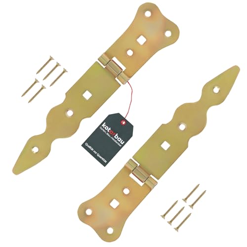 KOTARBAU® Set di 2 Nastri per la Ricarica, 150 mm, Cerniera per Porta a Croce, in Oro Zincato, Antiruggine, Robusta