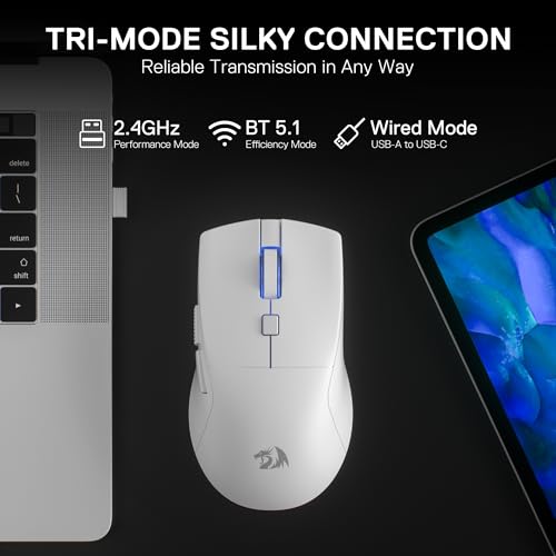 Image of Redragon M618 LIT Wireless Gaming Mouse, 10000 DPI Optical Ergonomic Mouse with 6 Programmable Buttons, 70G Ultra Lightweight, Software Supports DIY Keybinds