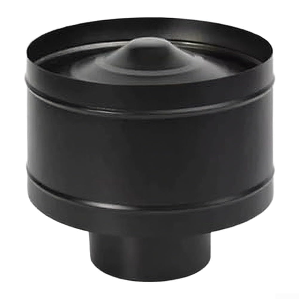 Comignolo Girevole 304 Nero 150mm Anti-Pioggia Comignolo Girevole(125)