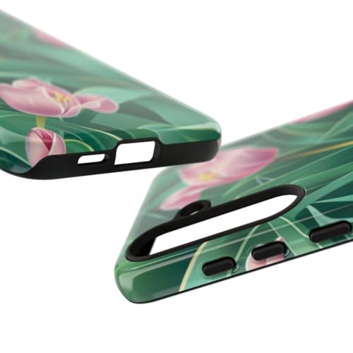 Coque rigide Samsung S24 Plus tulipe rose évitant les rayures grâce au dos brillant résistant - 3