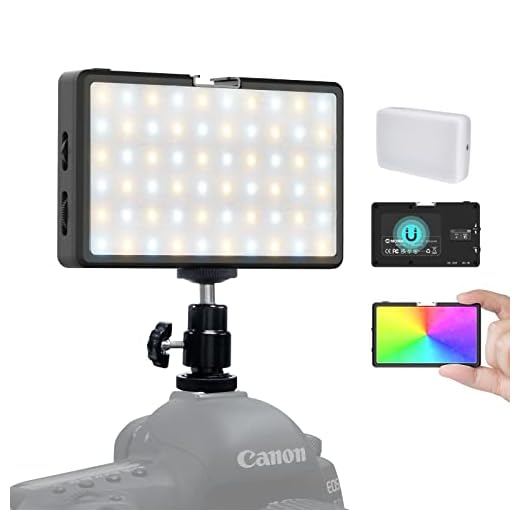 Led RGB Vídeo, Moman Antorcha Fotografia con Función Power Bank 2500K-9000K CRI 96+, Foco Luz Color para Cámara DSLR Canon Sony Nikon Portatil 187g Carga por Tipo C, Antorcha-Led-Video-Fotografia-RGB