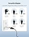 European to US Plug Adapter, SUPERDANNY EU to US Plug Adapter Converts 2-Prong Type A for Plugging in Type C, E, F, L, N Plugs, 660W 6A Max 110-250V Travel Plug for Europe to USA, White, 4-Pack