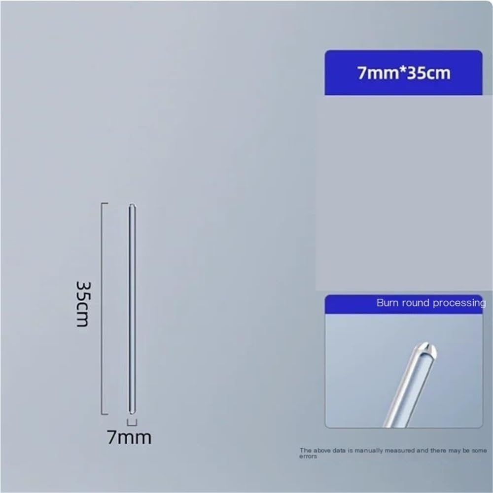 Varilla para agitar 5 barras de procesamiento redondas vidrio borosilicato, varillas guía flujo transparente for suministros laboratorio | 7mmX35cm